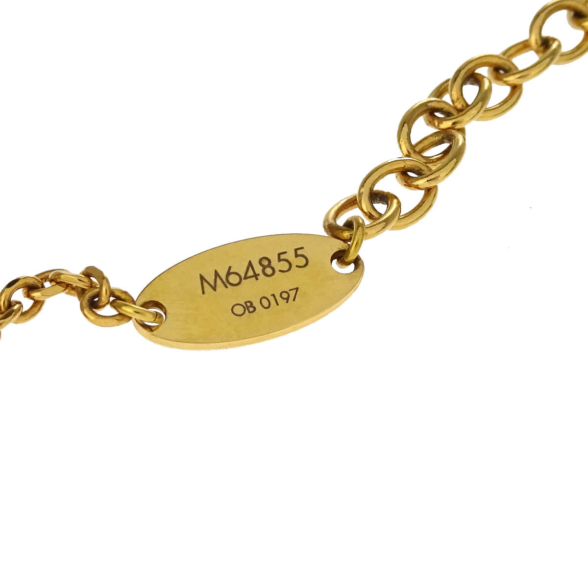 Louis Vuitton Gold Monogram Collier Blooming Necklace M64855