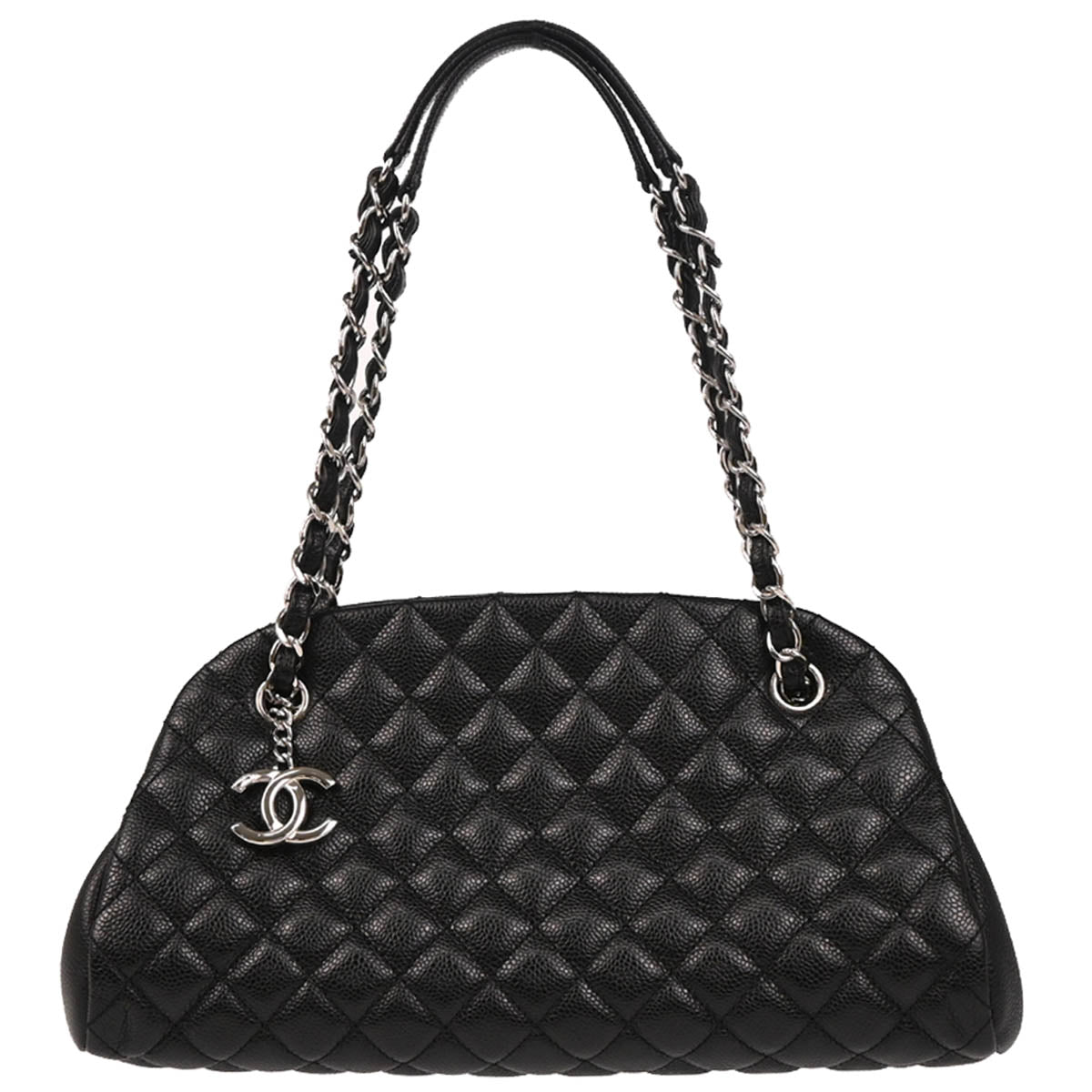 Chanel Black Caviar Medium Mademoiselle Bowling Bag