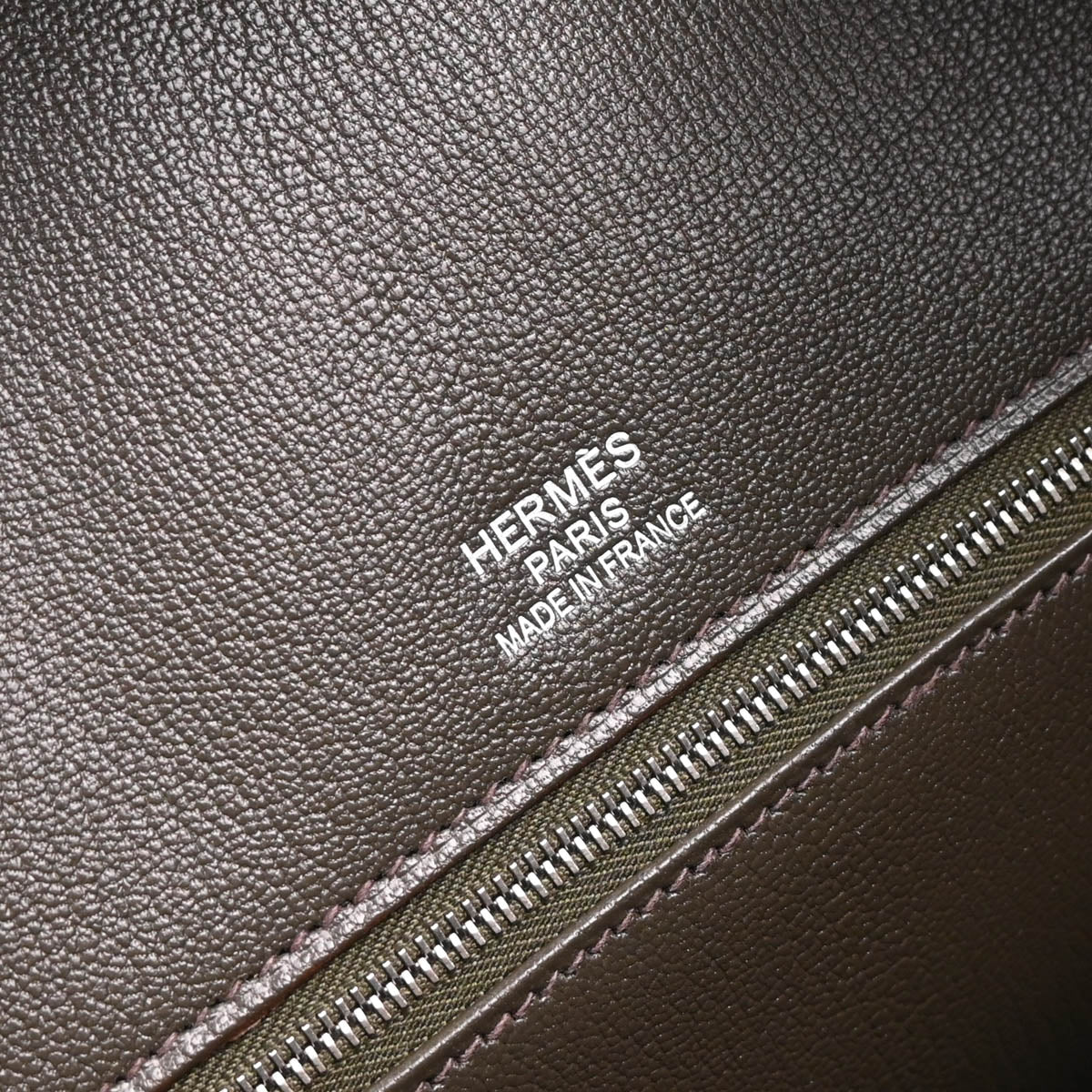 Hermes Vert Bronze Fjord Birkin Club 35 Handbag