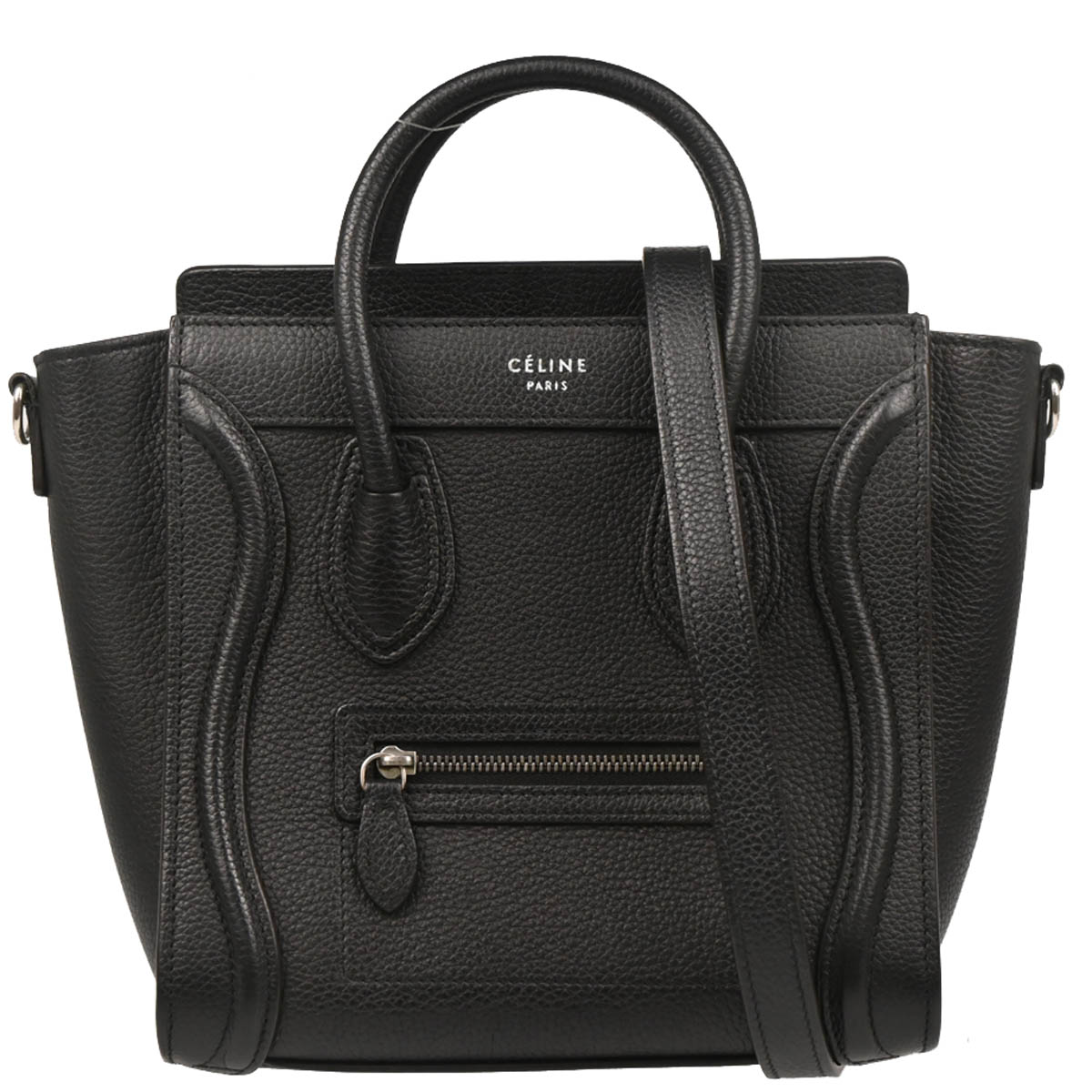 Celine Black Nano Luggage 2way Shoulder Handbag