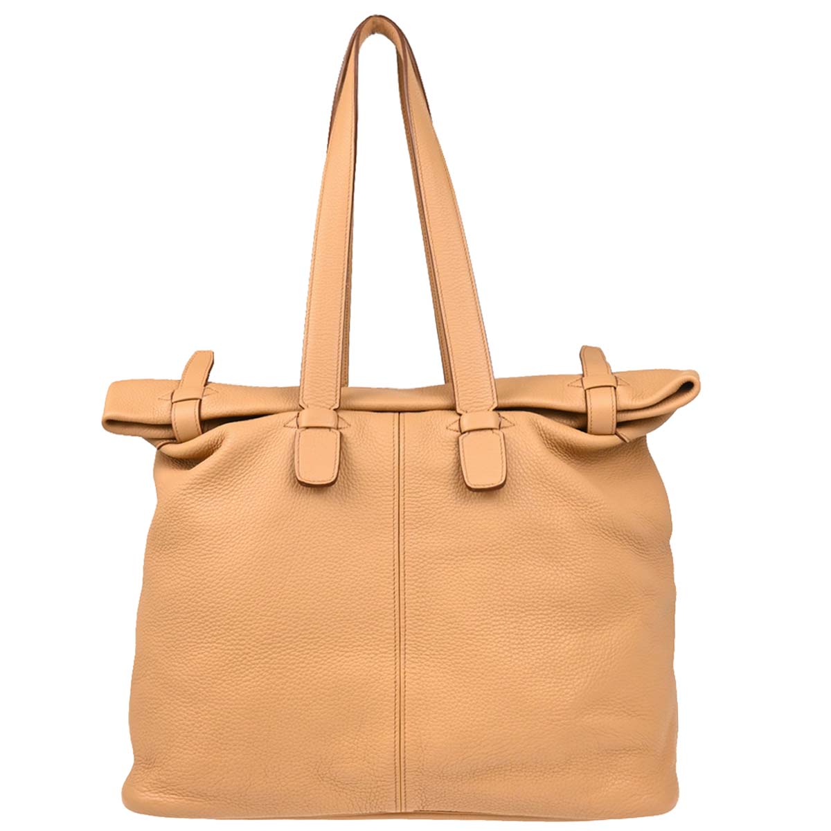 Hermes 2010 Ocre Taurillon Clemence Thar Tote Shoulder Bag