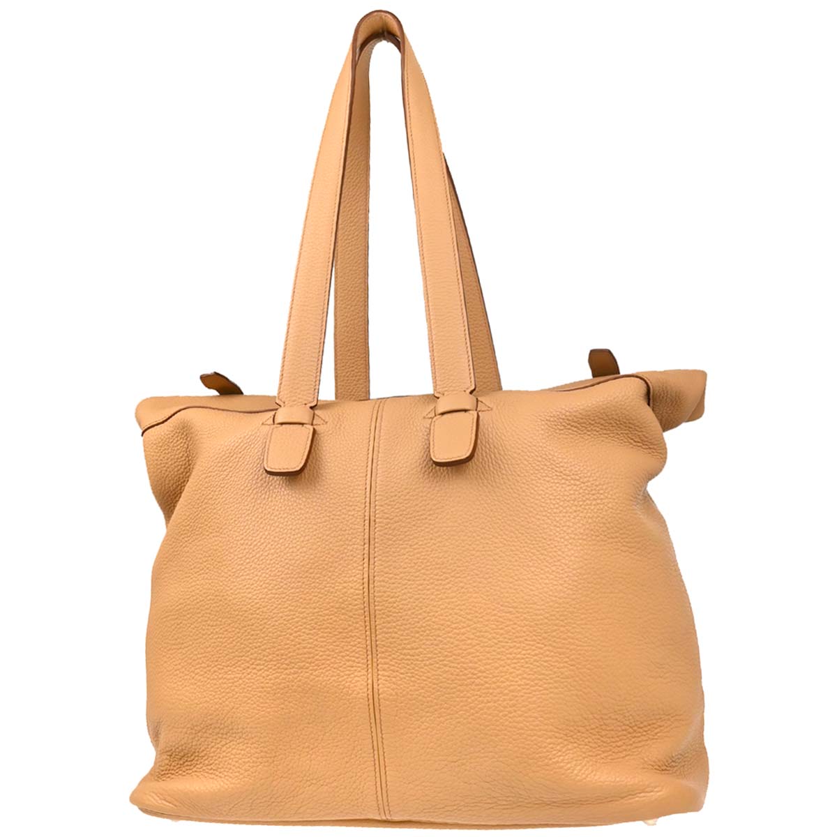 Hermes 2010 Ocre Taurillon Clemence Thar Tote Shoulder Bag