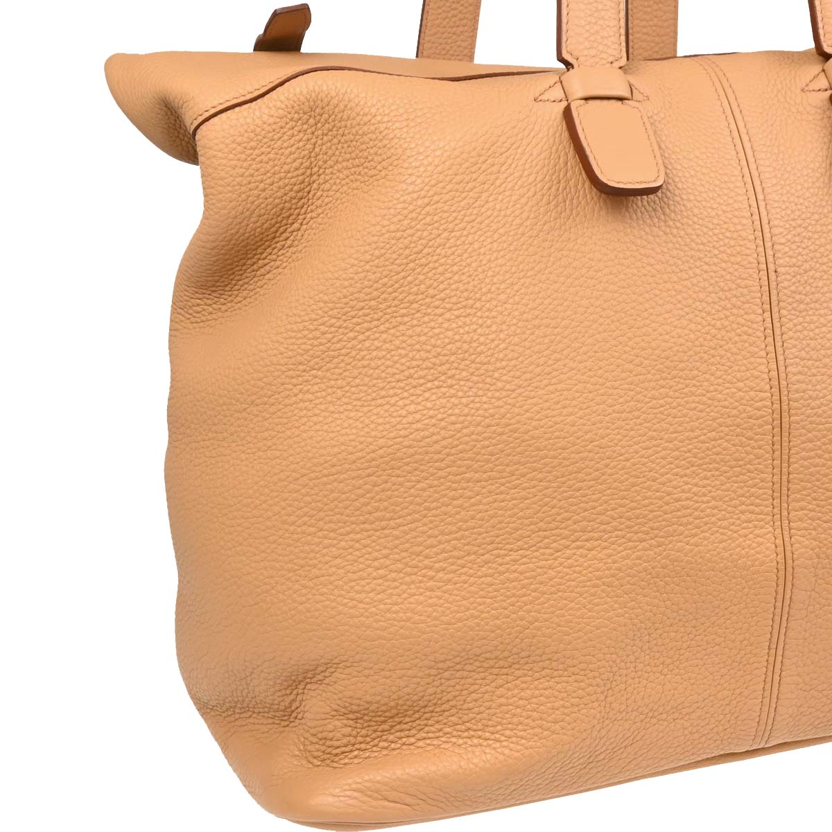 Hermes 2010 Ocre Taurillon Clemence Thar Tote Shoulder Bag