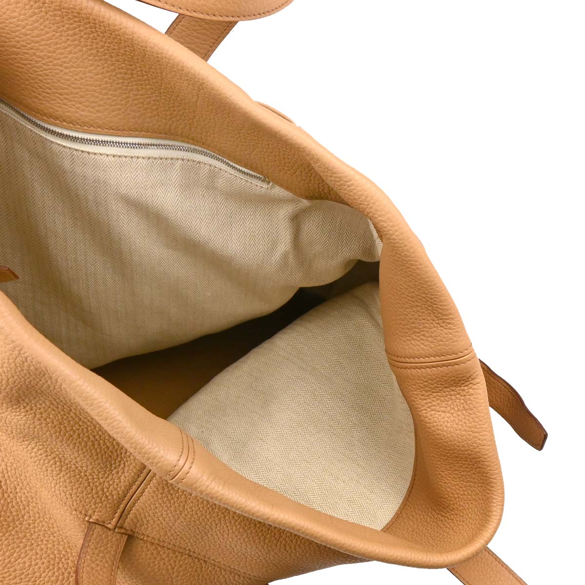 Hermes 2010 Ocre Taurillon Clemence Thar Tote Shoulder Bag