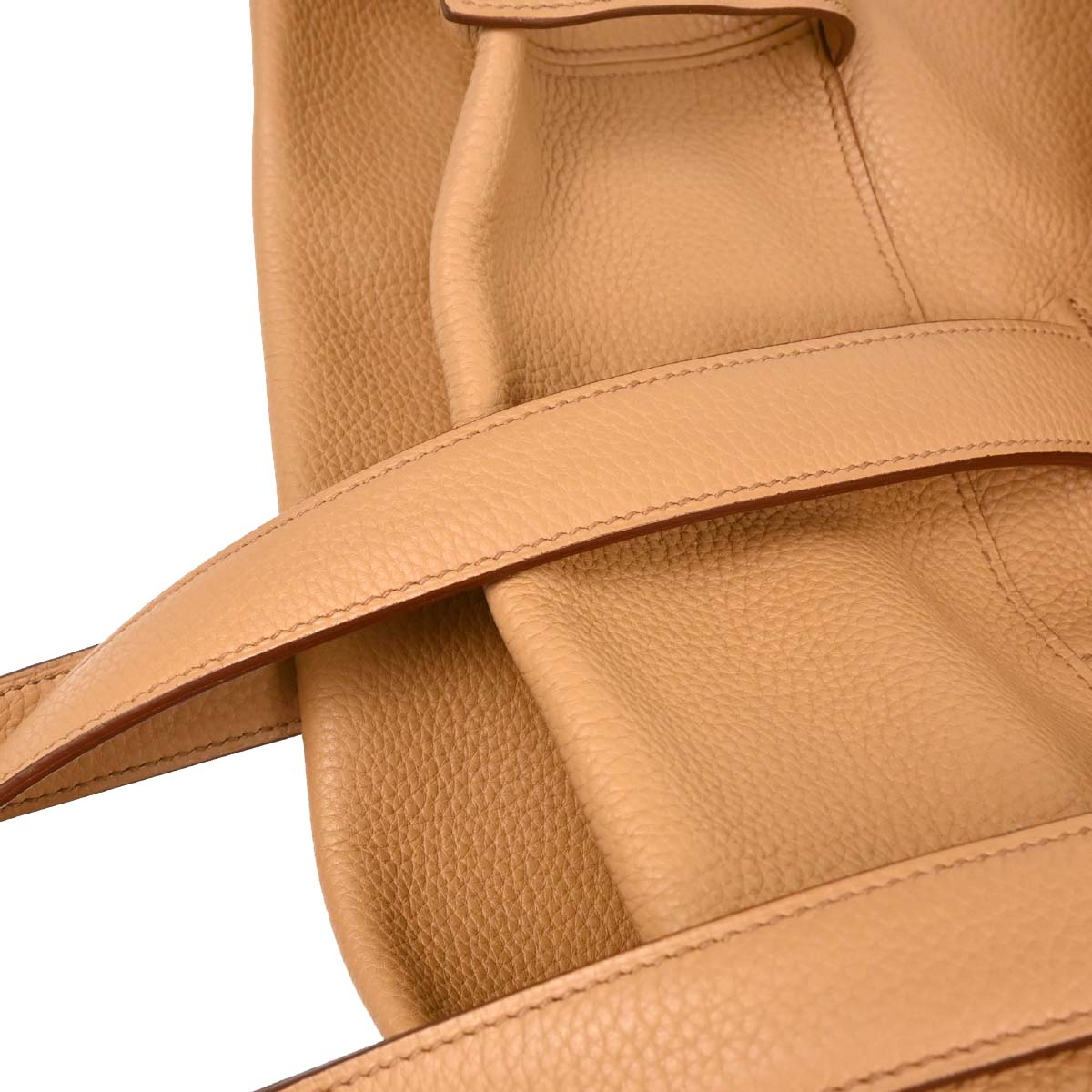 Hermes 2010 Ocre Taurillon Clemence Thar Tote Shoulder Bag