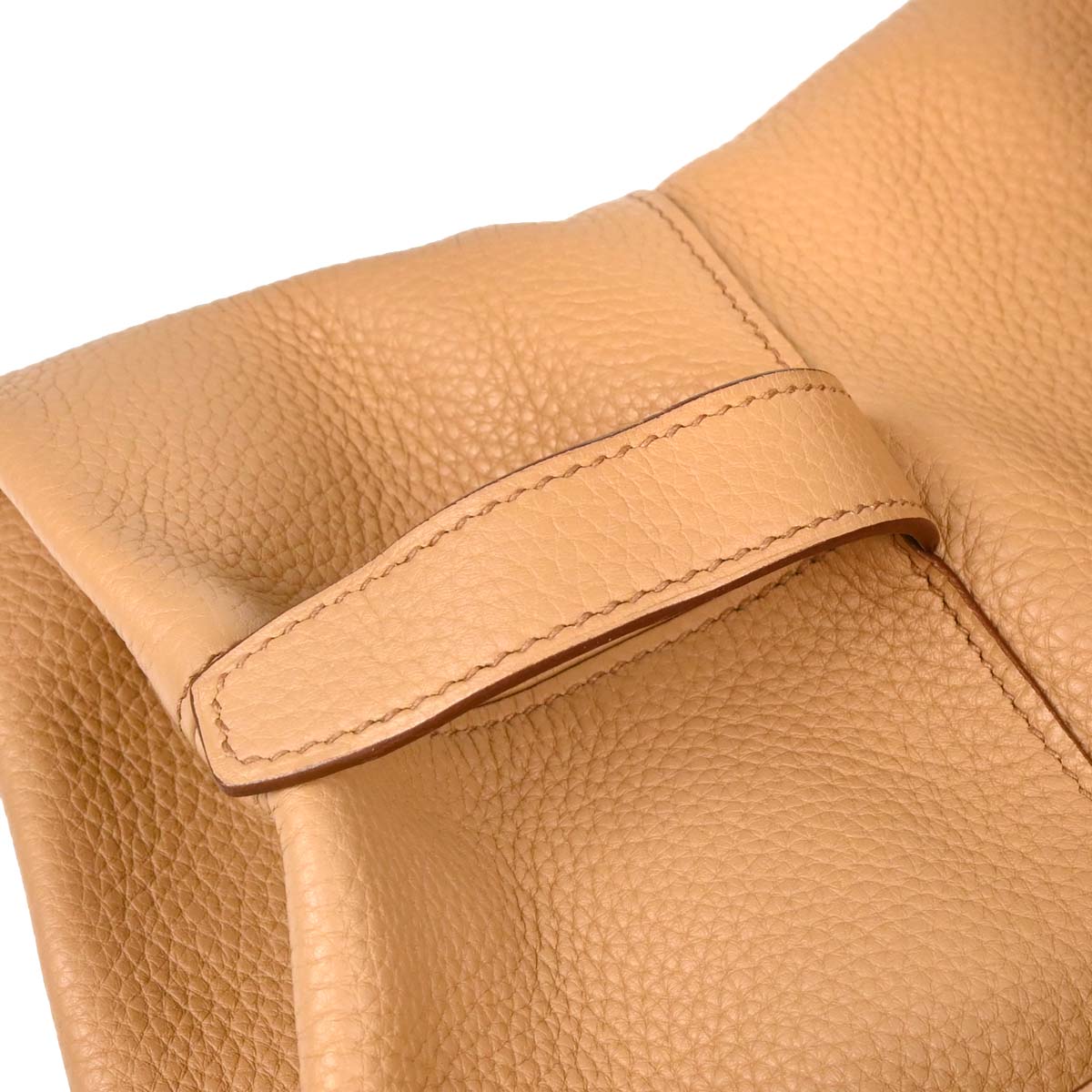 Hermes 2010 Ocre Taurillon Clemence Thar Tote Shoulder Bag