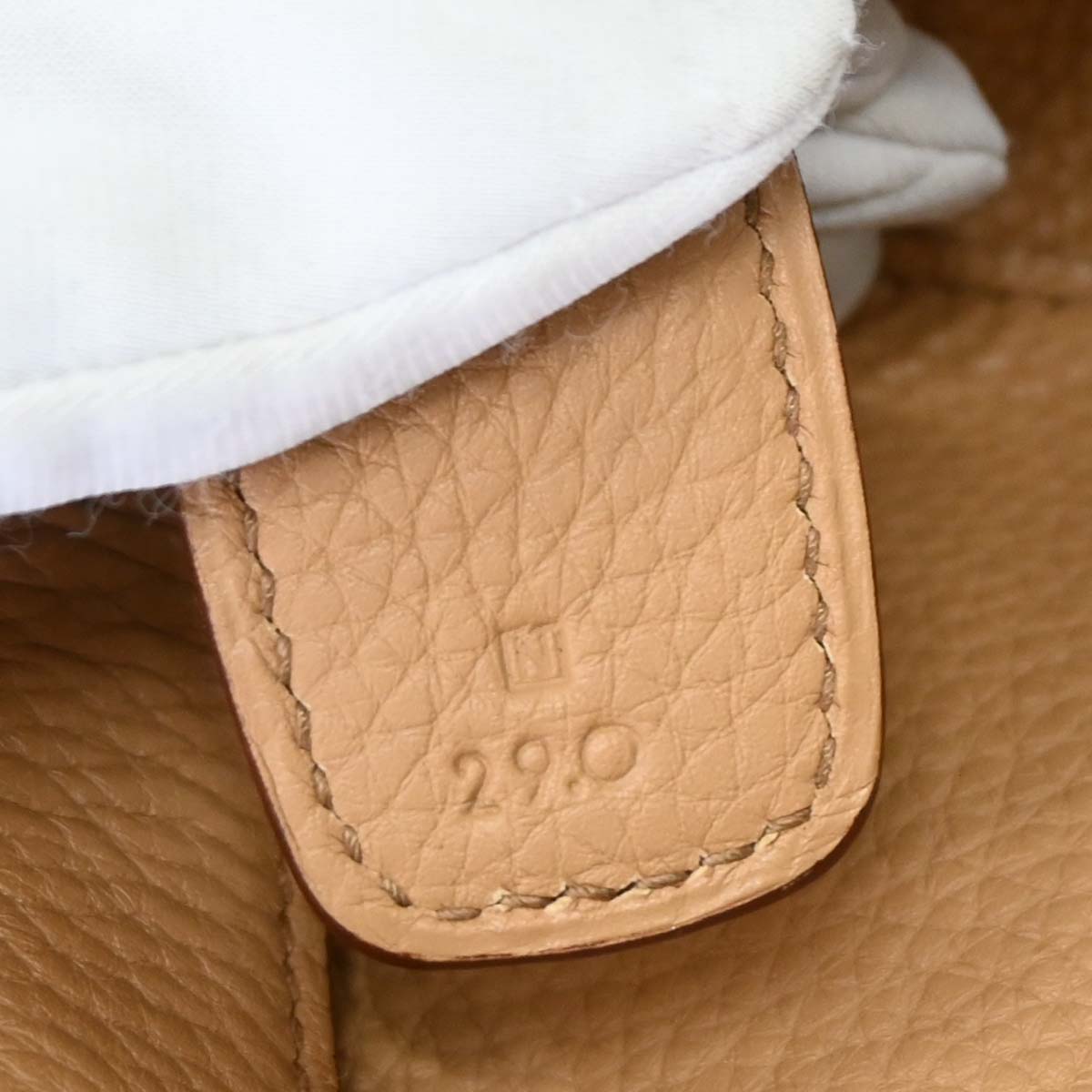 Hermes 2010 Ocre Taurillon Clemence Thar Tote Shoulder Bag