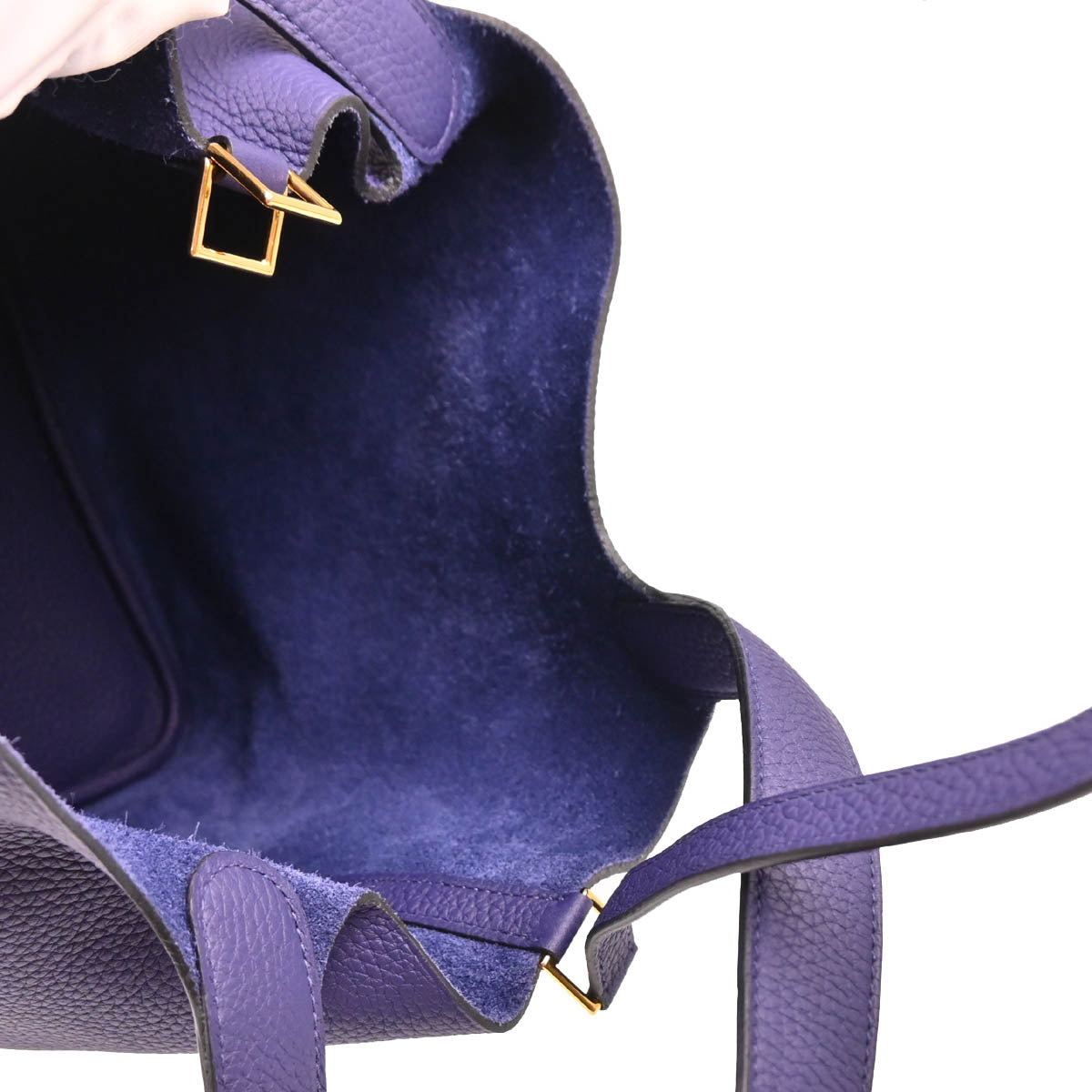 Hermes 2019 Iris Taurillon Clemence Picotin Lock 22 MM Handbag