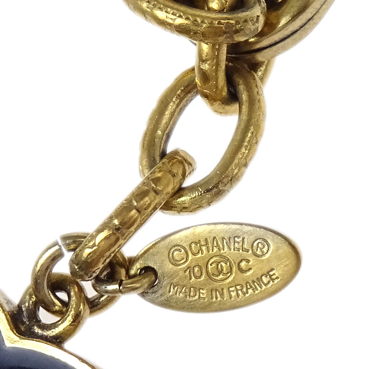 Chanel CC Chain Bracelet Gold Costume Pearl 10C