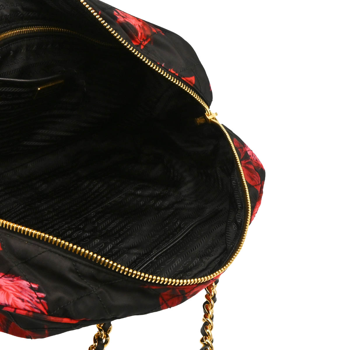 Prada Black Red Nylon Shoulder Bag