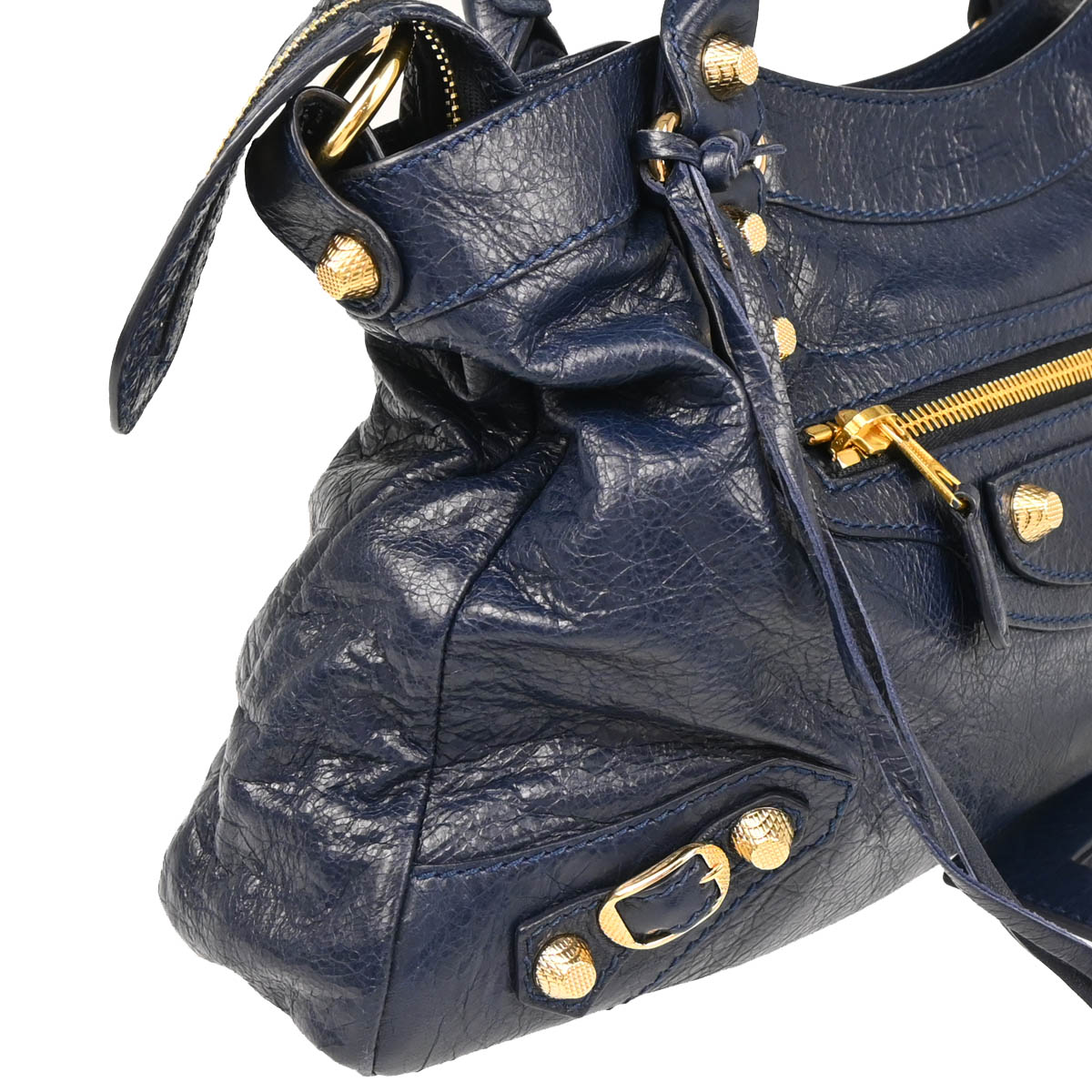 Balenciaga Navy Giant Town 2way Shoulder Handbag
