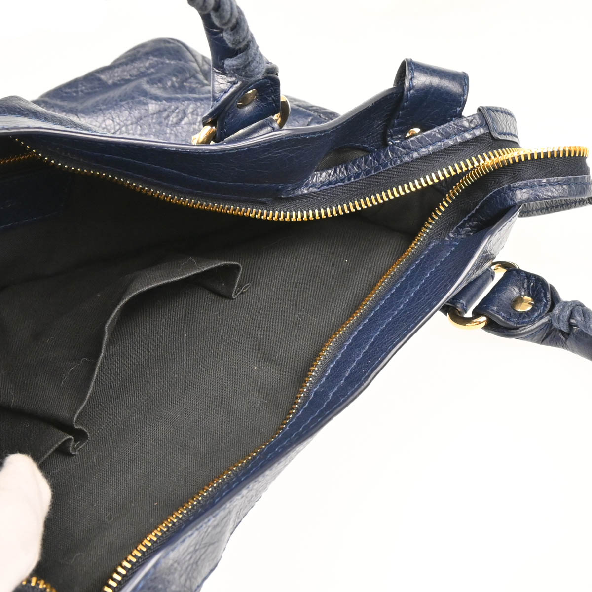 Balenciaga Navy Giant Town 2way Shoulder Handbag