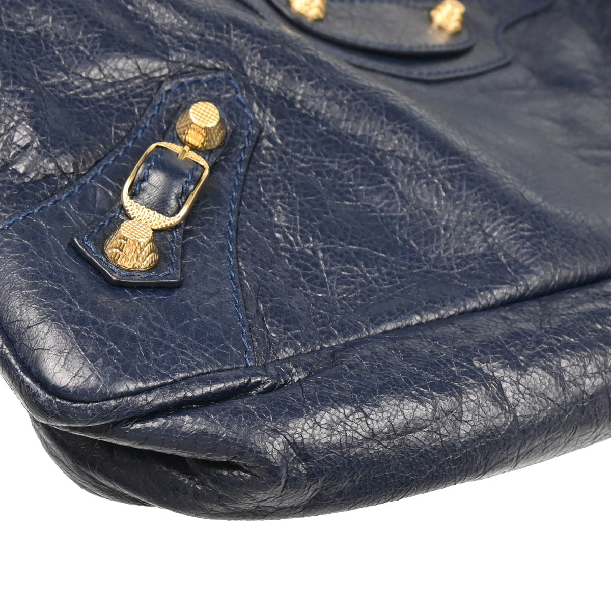 Balenciaga Navy Giant Town 2way Shoulder Handbag