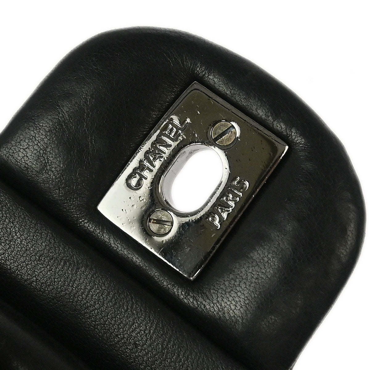 Chanel Black Lambskin Hula Hoop Large Handbag