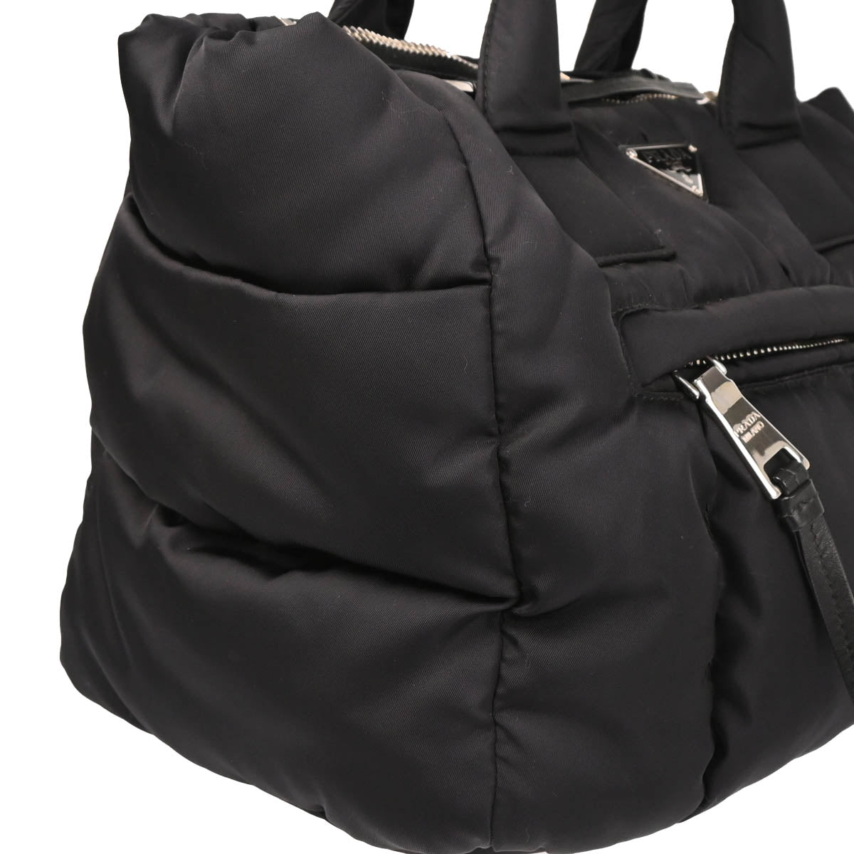 Prada Black Nylon Bomber Tote Bag