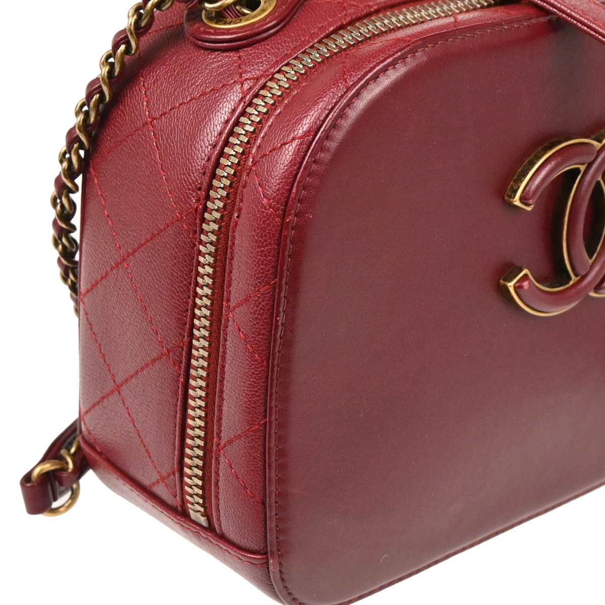Chanel 2017 Bordeaux Calfskin Coco Curve Vanity Handbag