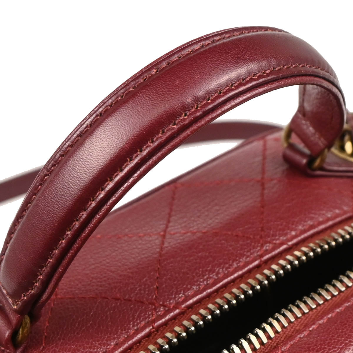 Chanel 2017 Bordeaux Calfskin Coco Curve Vanity Handbag