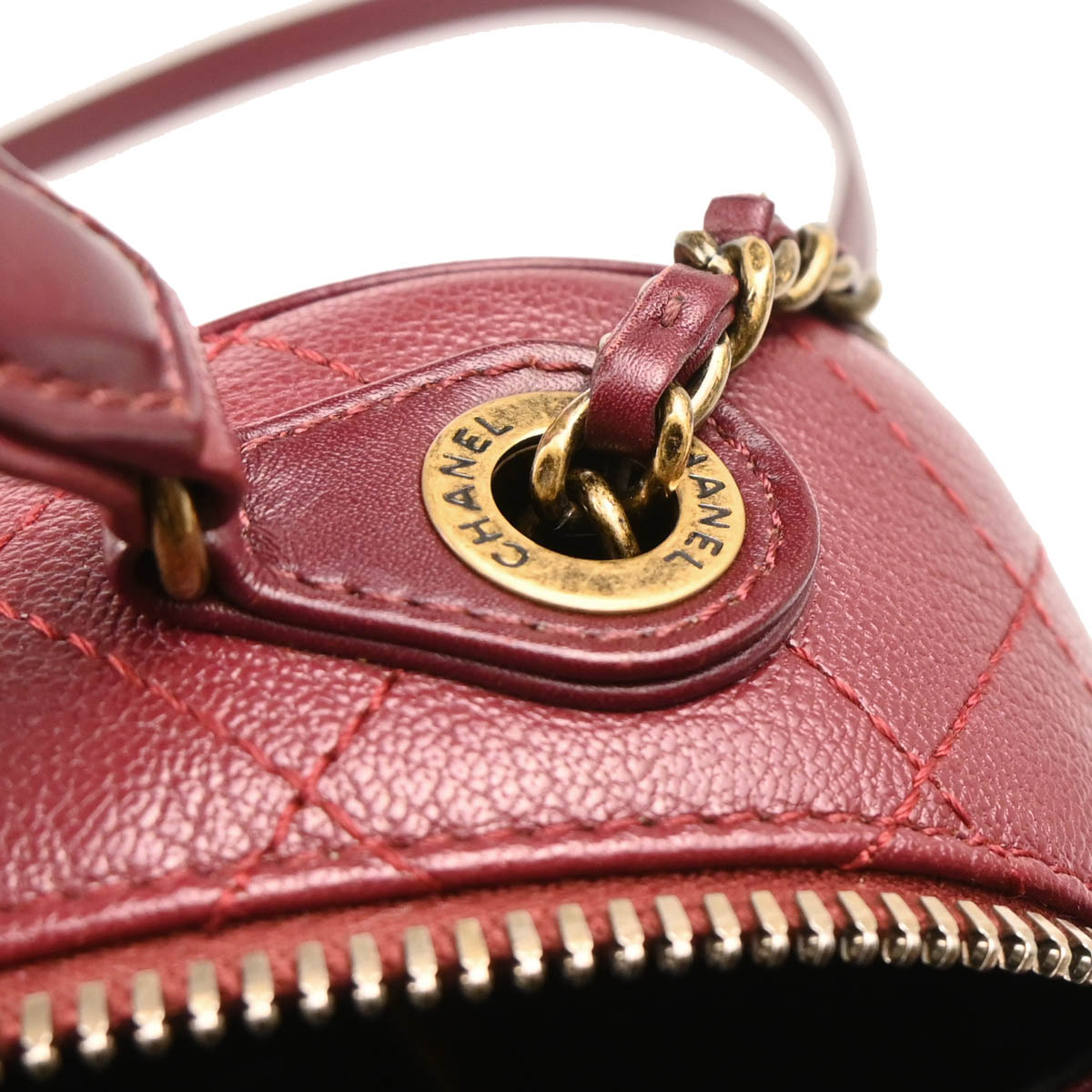Chanel 2017 Bordeaux Calfskin Coco Curve Vanity Handbag