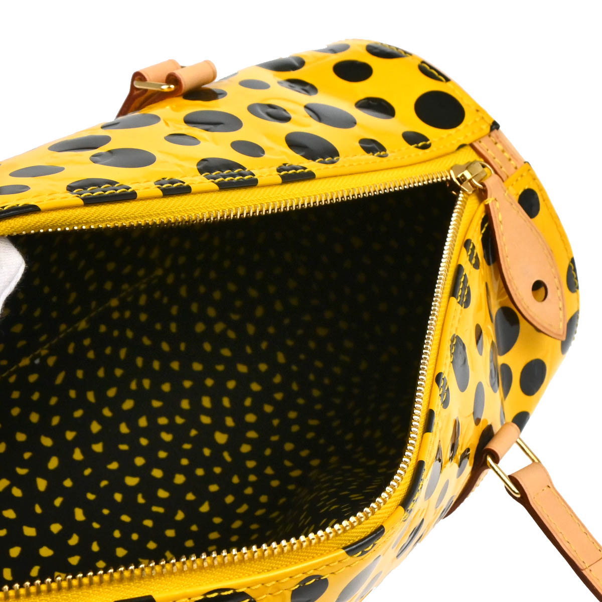 Louis Vuitton 2012 Yellow Vernis Dot Infinity Papillon Handbag M91424