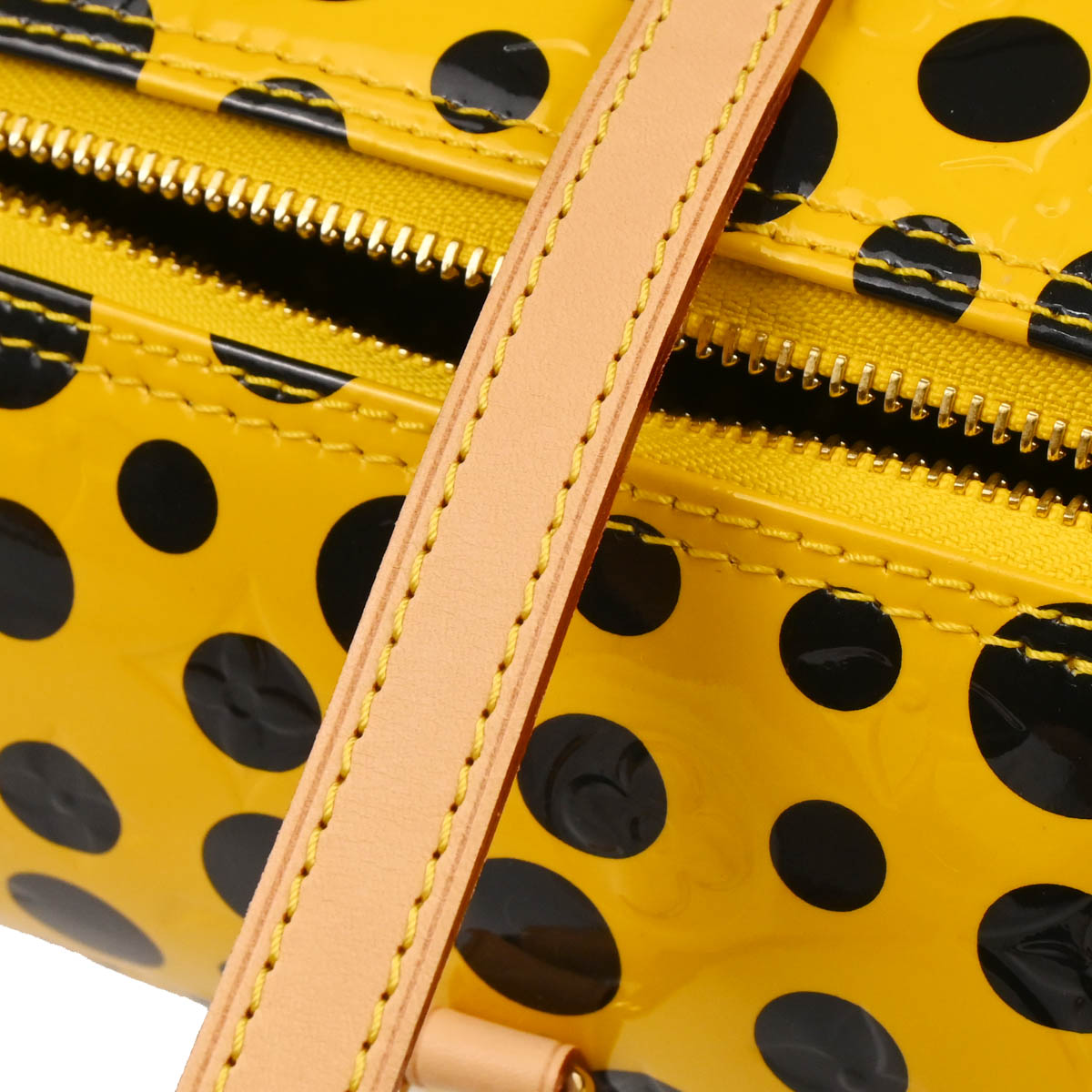 Louis Vuitton 2012 Yellow Vernis Dot Infinity Papillon Handbag M91424