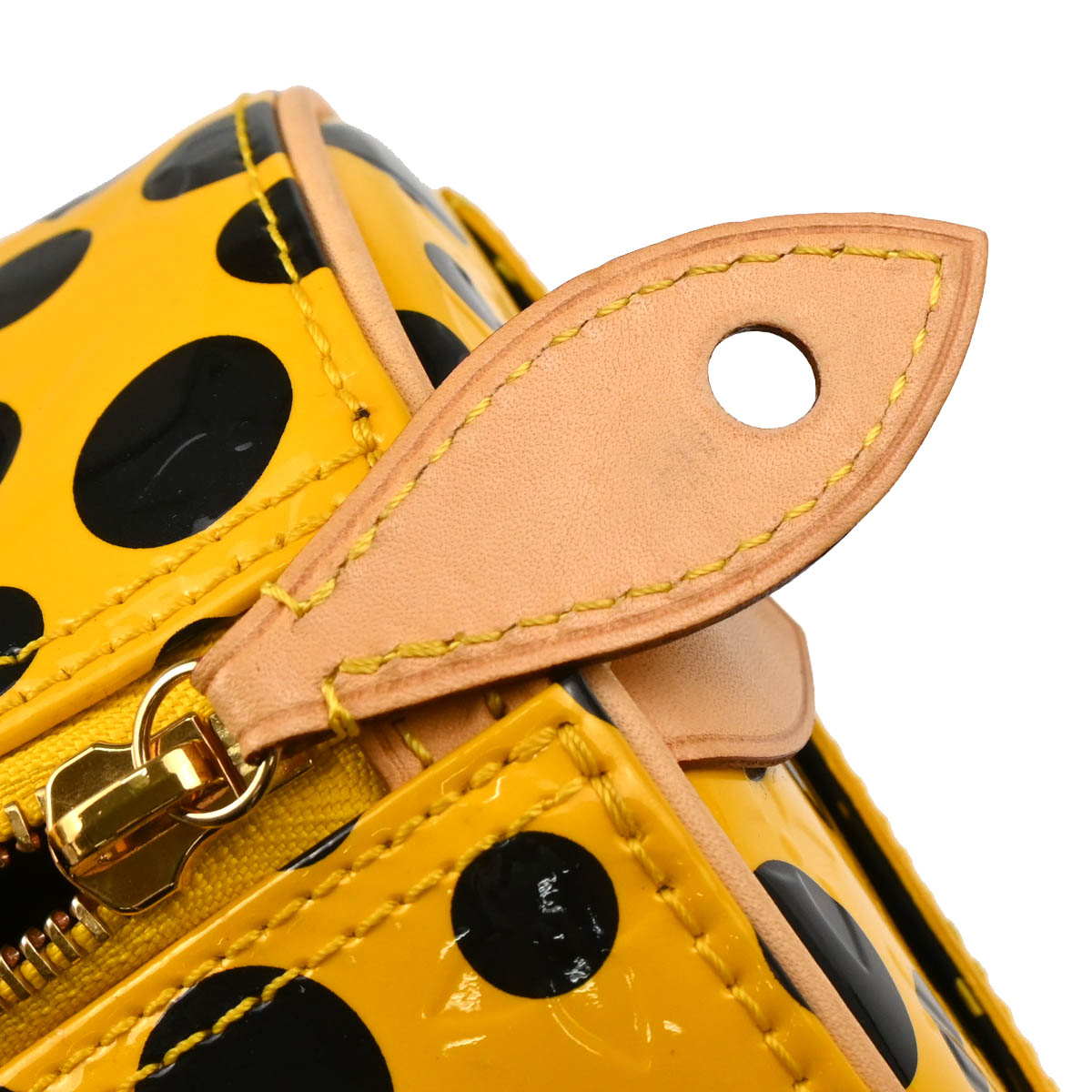 Louis Vuitton 2012 Yellow Vernis Dot Infinity Papillon Handbag M91424