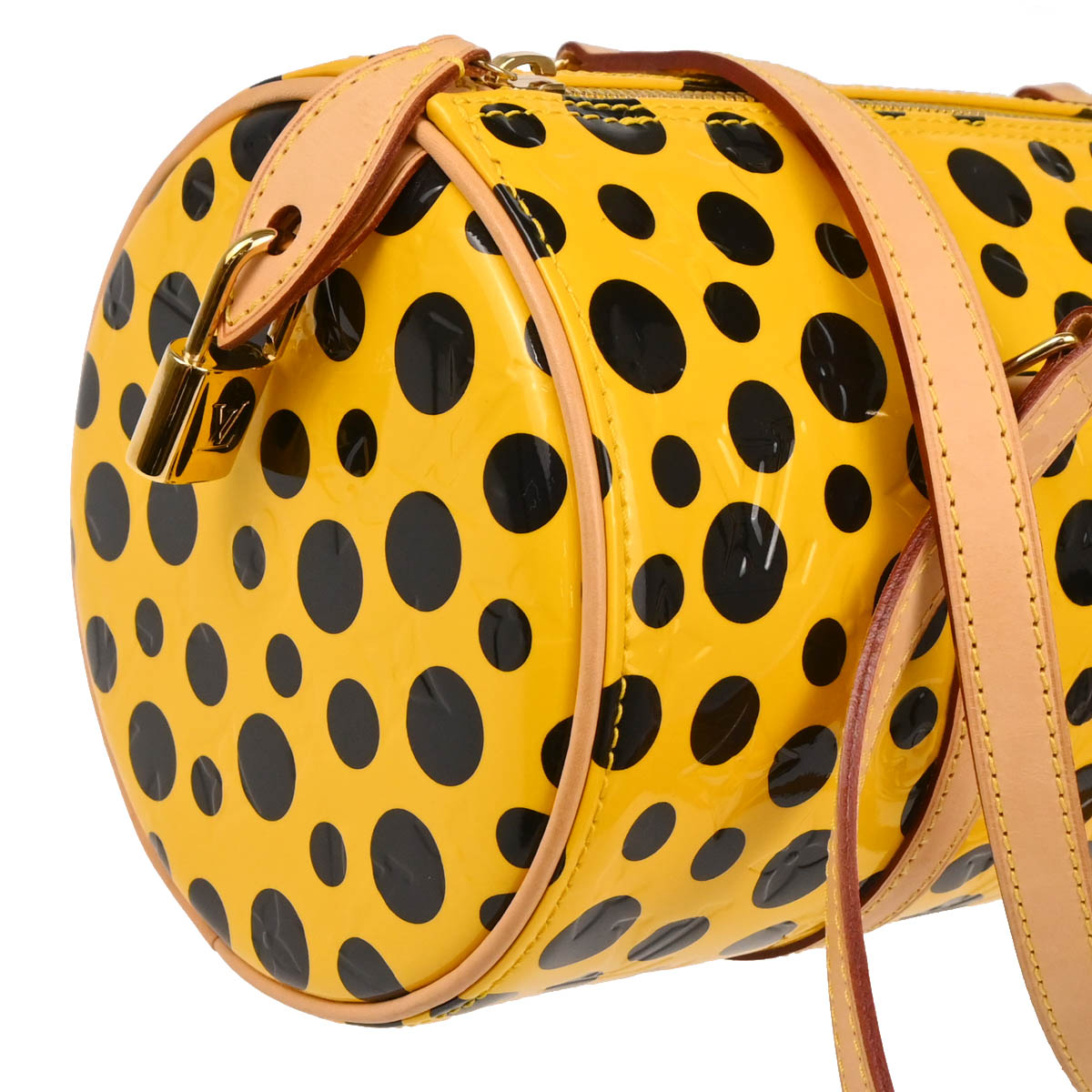 Louis Vuitton 2012 Yellow Vernis Dot Infinity Papillon Handbag M91424