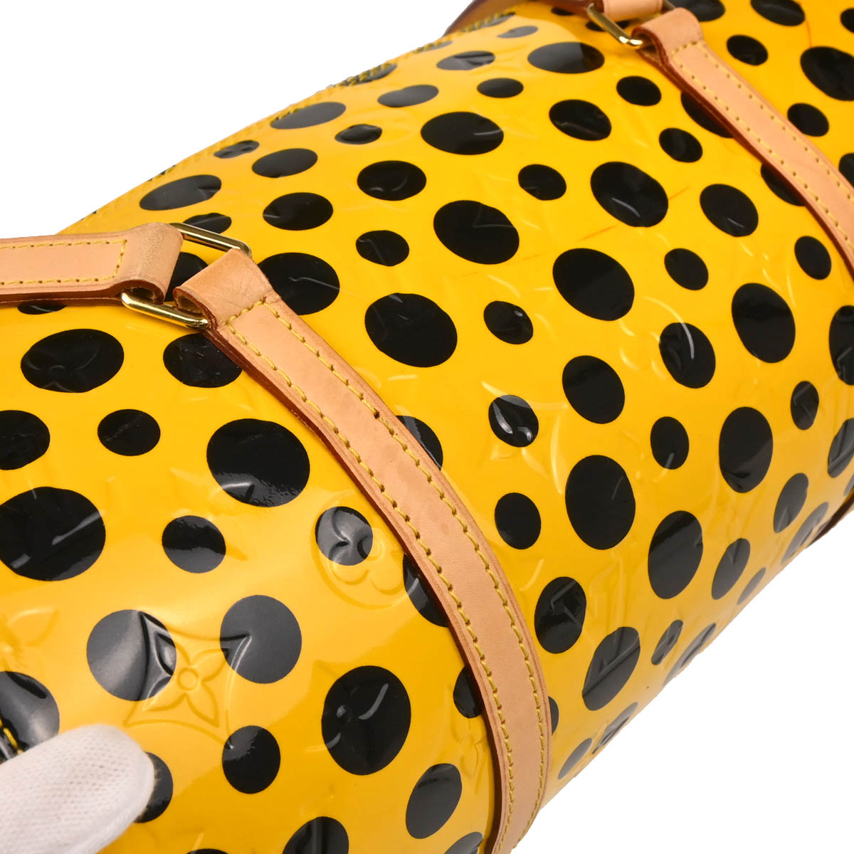 Louis Vuitton 2012 Yellow Vernis Dot Infinity Papillon Handbag M91424