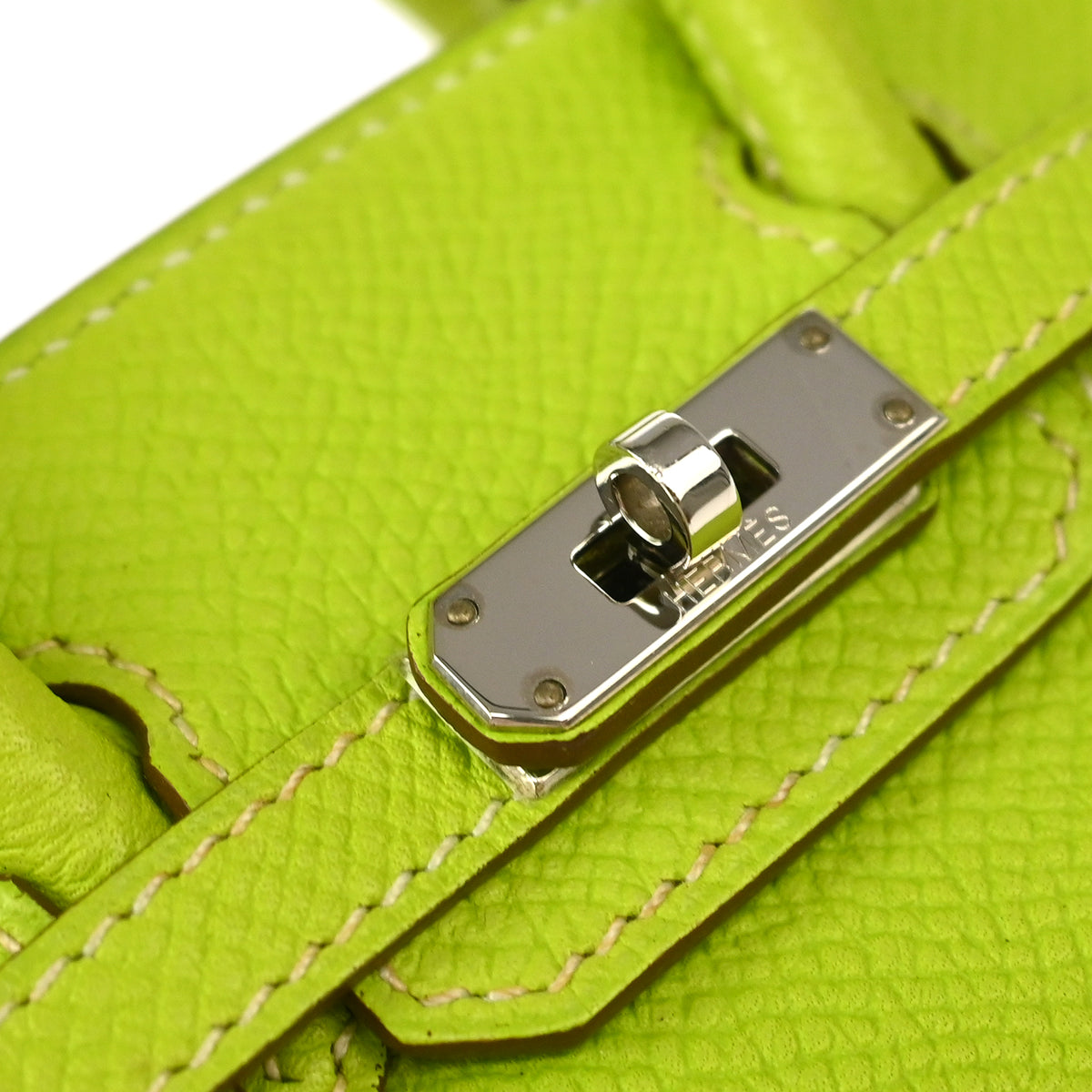 Hermes 2010 Kiwi Epsom Tiny Birkin 15 Shoulder Bag