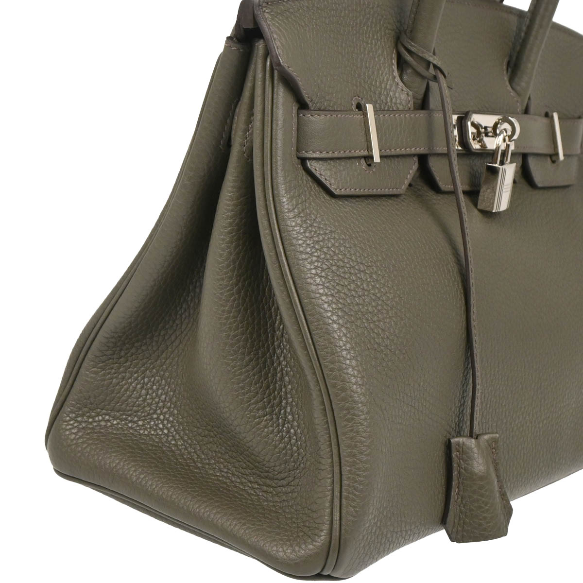 Hermes 2015 Vert de Gris Taurillon Clemence Birkin 30 Handbag