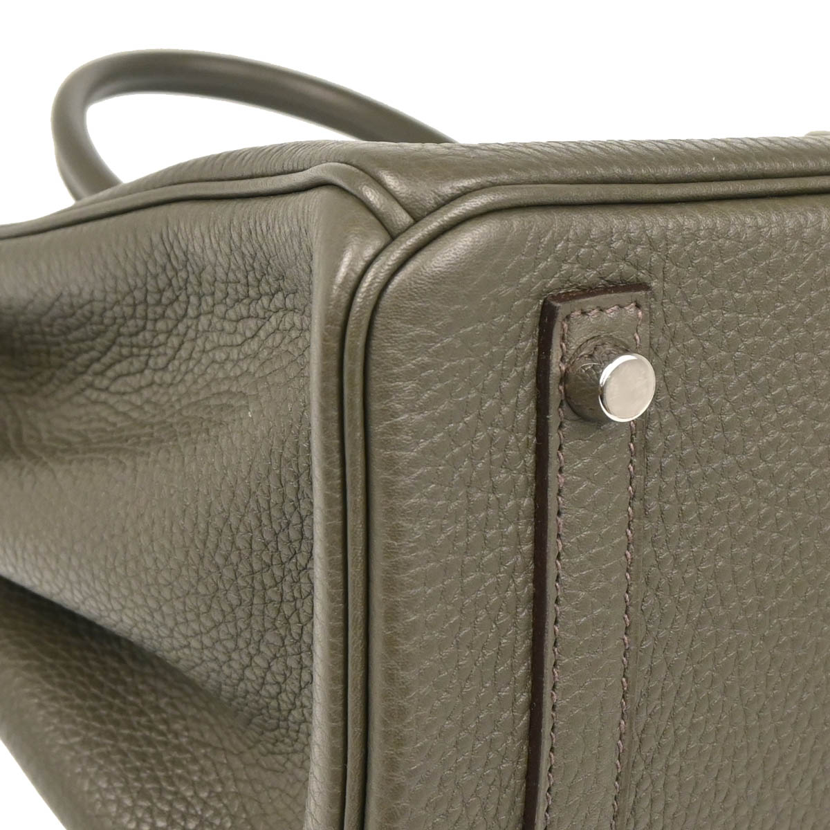 Hermes 2015 Vert de Gris Taurillon Clemence Birkin 30 Handbag
