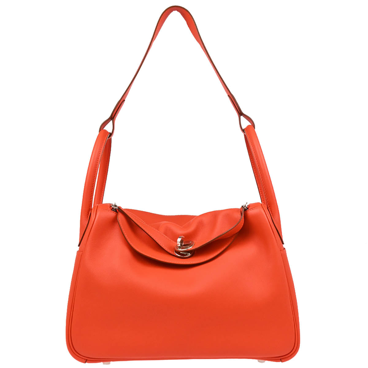 Hermes 2016 Rouge Tomato Swift Lindy 30 Shoulder Bag