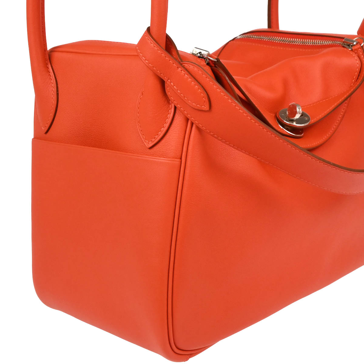 Hermes 2016 Rouge Tomato Swift Lindy 30 Shoulder Bag
