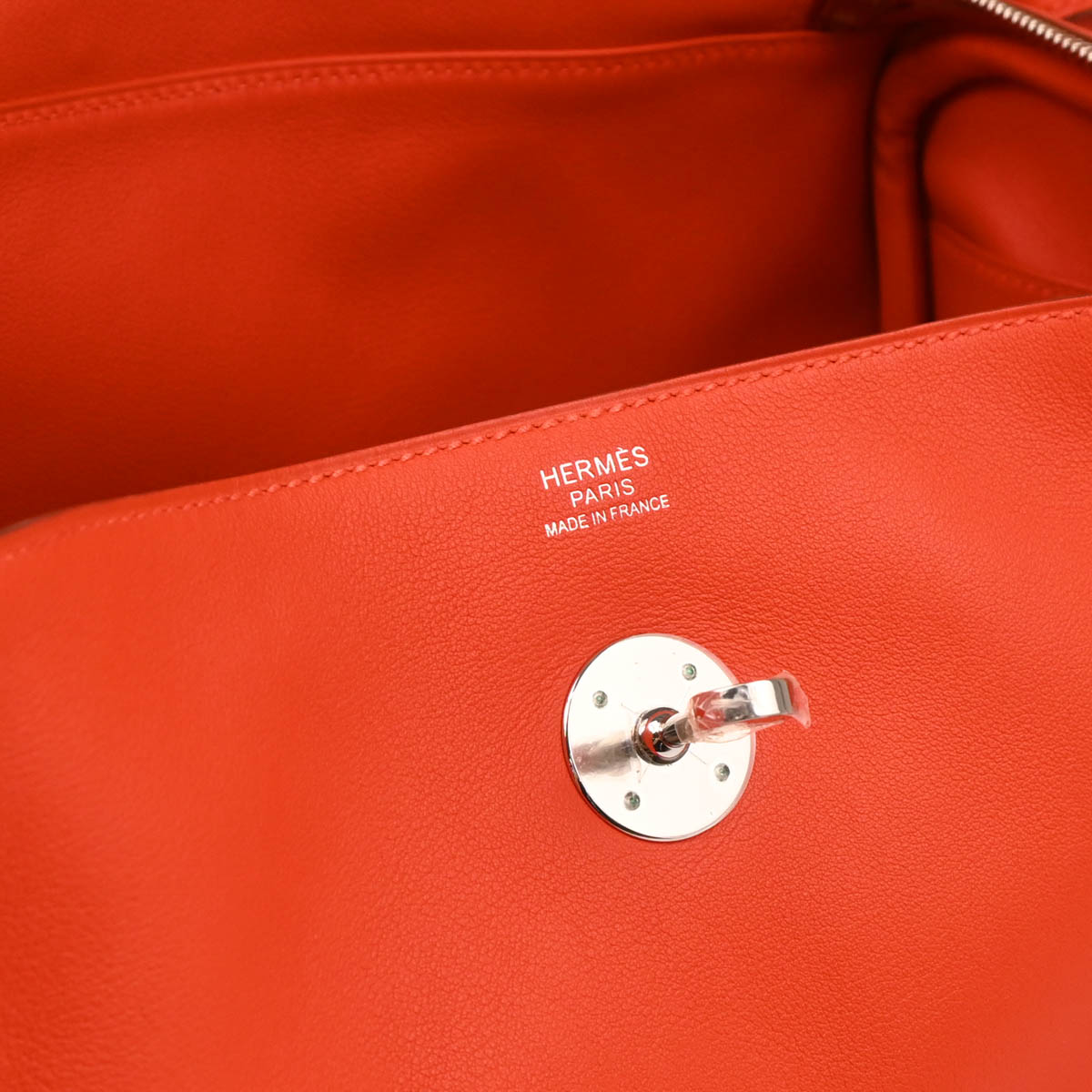 Hermes 2016 Rouge Tomato Swift Lindy 30 Shoulder Bag