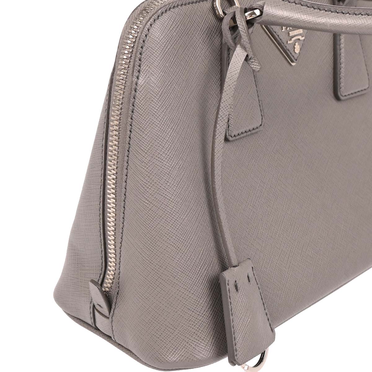 Prada Gray Leather Promenade 2way Shoulder Handbag