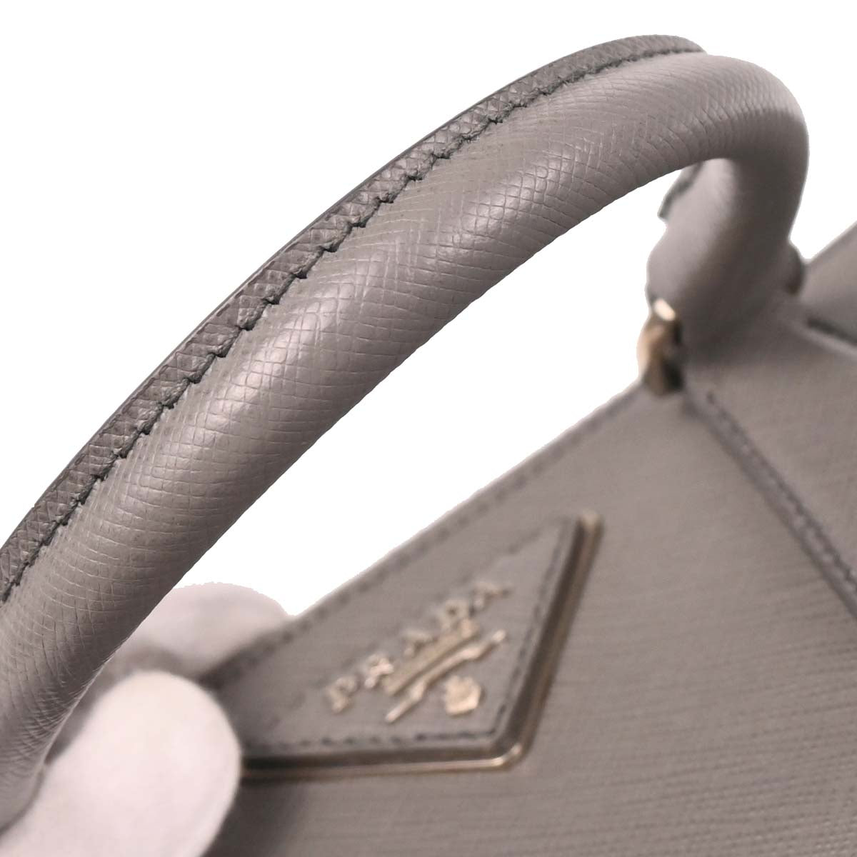 Prada Gray Leather Promenade 2way Shoulder Handbag