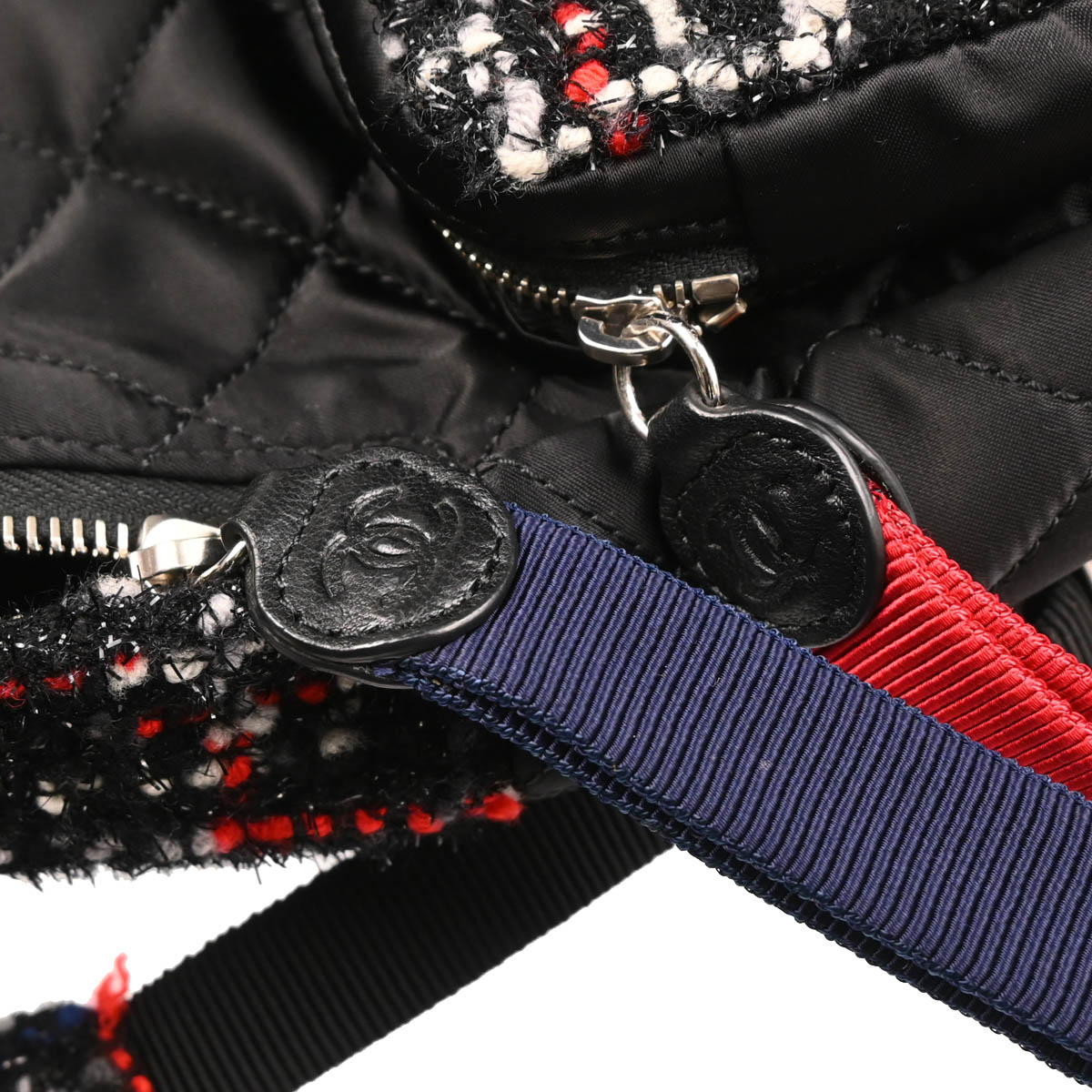 Chanel 2017-2018 Black Tweed Nylon Astronaut Essentials Backpack