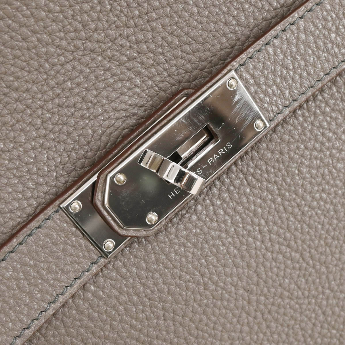 Hermes 2012 Etain Taurillon Clemence Jypsiere 34 Shoulder Bag