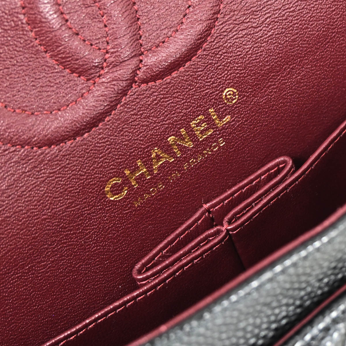 Chanel 2012 Black Caviar Small Classic Double Flap Shoulder Bag
