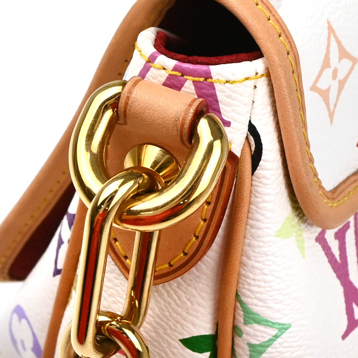 Louis Vuitton 2010 White Monogram Multicolor Patty Chain Handbag M40305