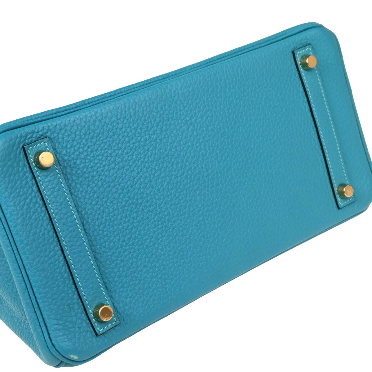 Hermes 2013 Turquoise Taurillon Clemence Birkin 30 Handbag