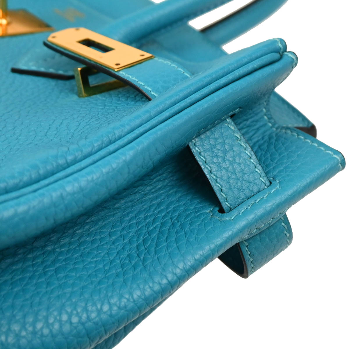 Hermes 2013 Turquoise Taurillon Clemence Birkin 30 Handbag