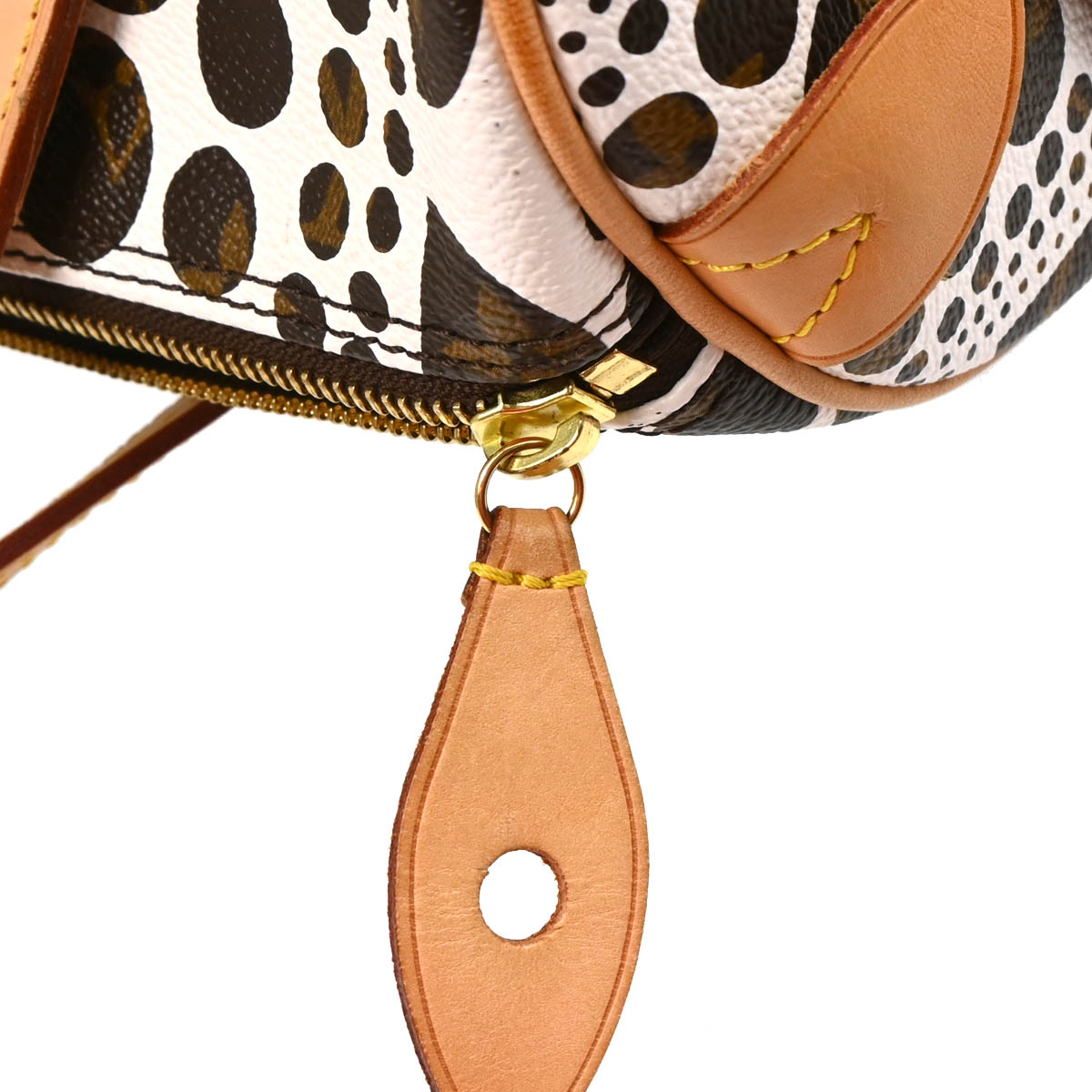 Louis Vuitton 2012 White Pumpkin Dot Papillon 30 Handbag M40687