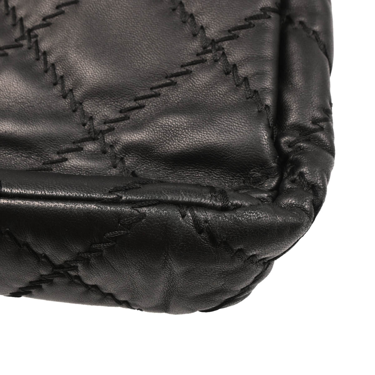 Chanel 2010-2011 Black Calfskin Ultra Stitch Shoulder Bag