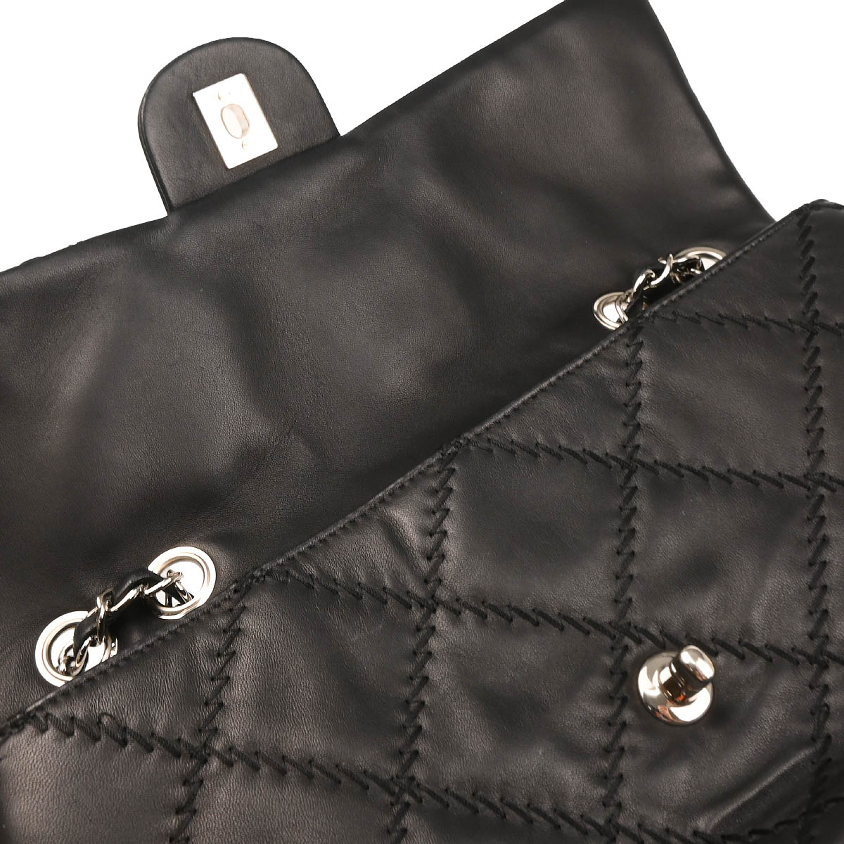 Chanel 2010-2011 Black Calfskin Ultra Stitch Shoulder Bag