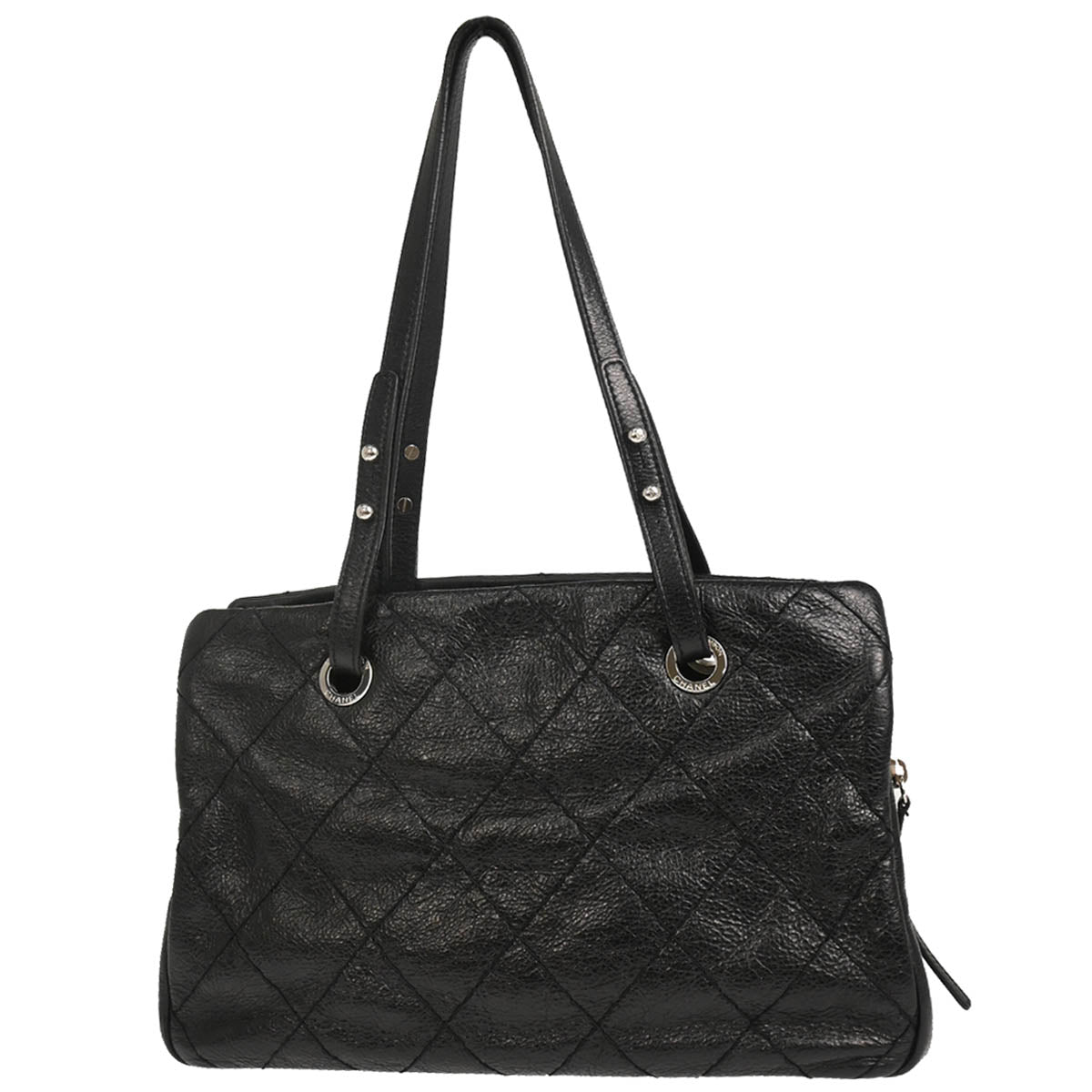 Chanel 2010-2011 Black Calfskin Tote Handbag