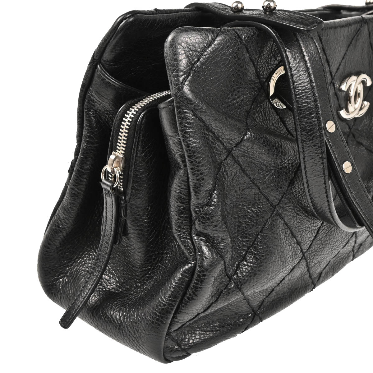 Chanel 2010-2011 Black Calfskin Tote Handbag