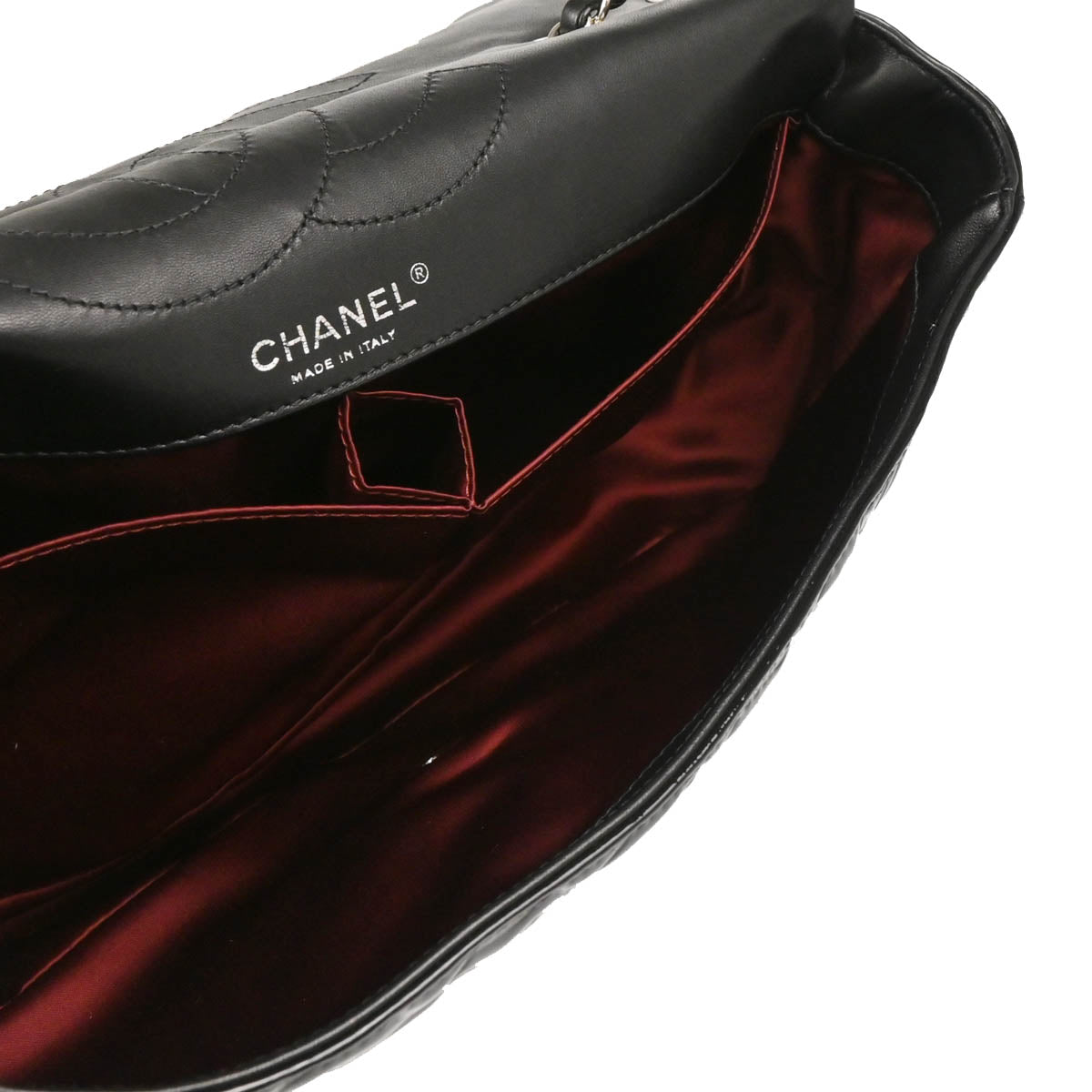 Chanel 2010-2011 Black Patent Leather Icons Flap Shoulder Bag