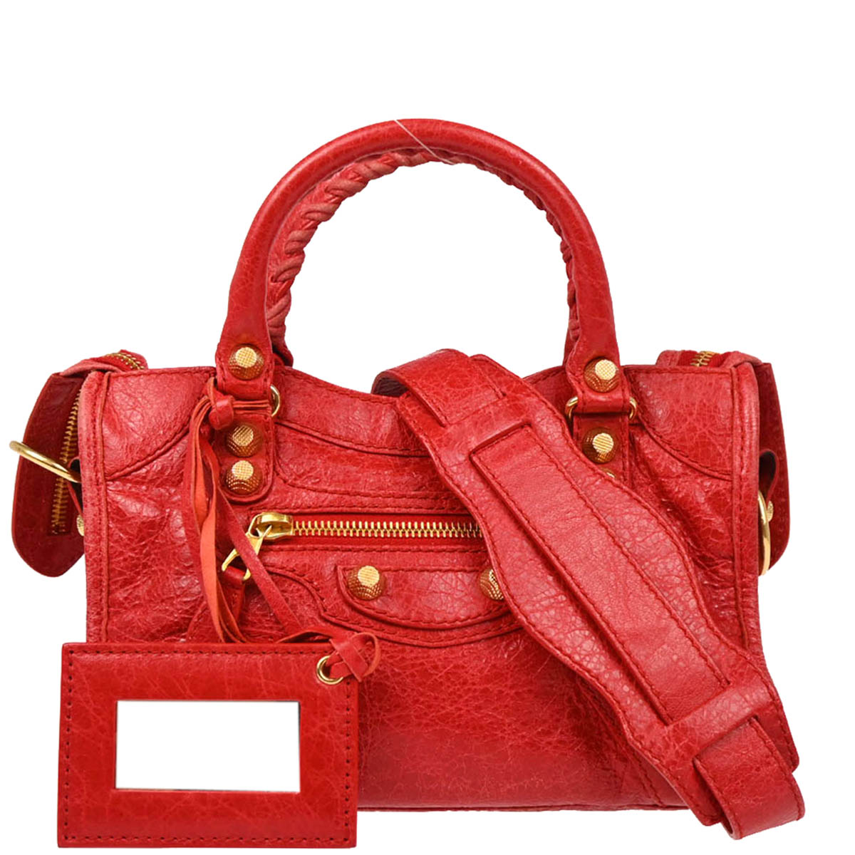 Balenciaga Red Mini City Handbag