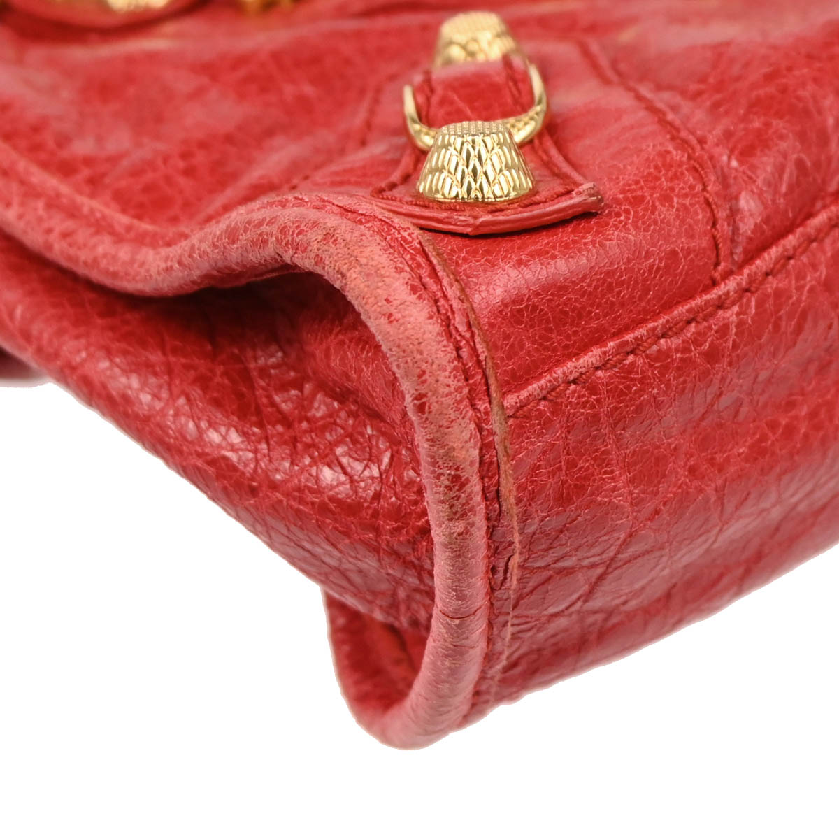 Balenciaga Red Mini City Handbag