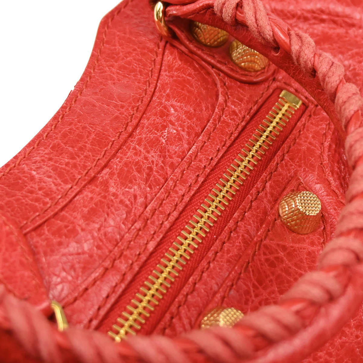 Balenciaga Red Mini City Handbag